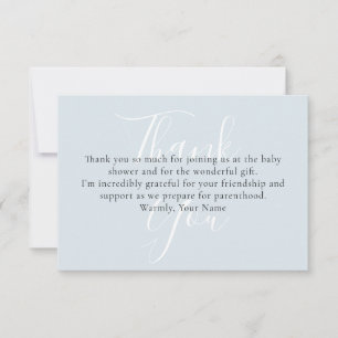 Elegant Black Glitter Butterfly Thank You Card