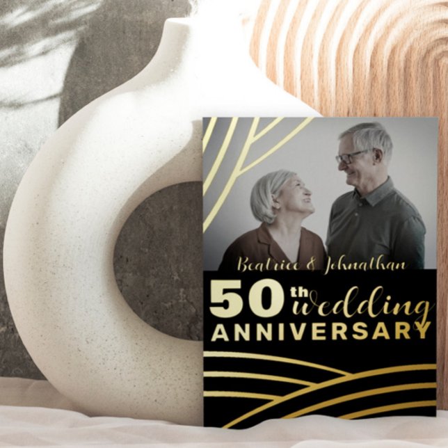 Elegant Black & Gold 50th Wedding Anniversary (Creator Uploaded)
