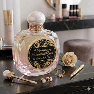 Elegant Black Gold Agate 70th Birthday Party Favor Classic Round Sticker