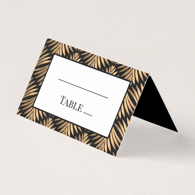 Elegant Black Gold Art Deco Gatsby Wedding Party (Front)