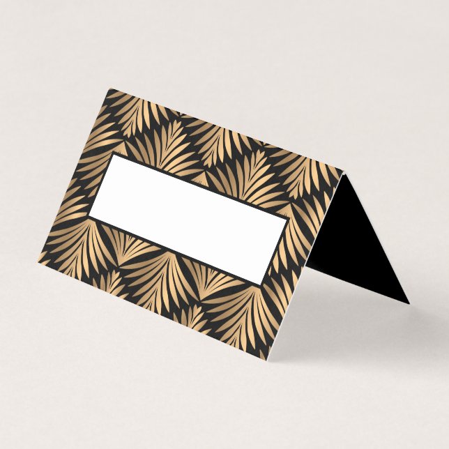 Elegant Black Gold Art Deco Gatsby Wedding Party (Front)