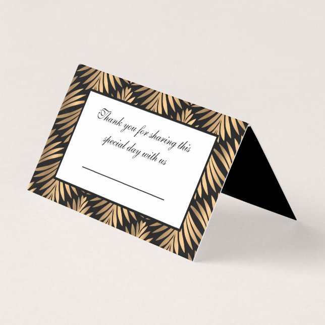 Elegant Black Gold Art Deco Gatsby Wedding Party (Front)