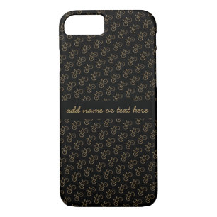 Elegant Black Gold Bike Bicycle Pattern Cycling Case-Mate iPhone Case