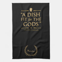 Elegant Black Gold Chef Quote: Fit for the Gods