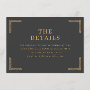 Elegant Black Gold Details Card