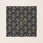 Elegant Black Gold Diamond Tufted Scarf Your Name<br><div class="desc">Elegant Black Gold Diamond Tufted Luxury Your Name Golden Gemstone Personalized Gift - Add Your Name or Text - Make Your Special Gift - Resize and move or remove and add text / elements with Customization tool. Choose your favourite Font / Size / Colour ! Design by MIGNED ! Please...</div>