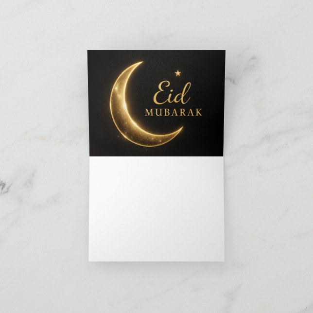 Elegant Black & Gold Eid Mubarak Card – Premium Is (Inside)