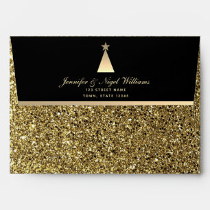 Elegant Black Gold Envelope