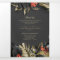 Elegant Black Gold Floral Photo Funeral Program