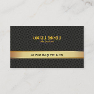 Elegant Black & Gold Geometric Pattern Business Card