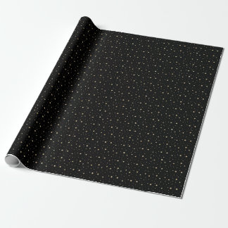 Elegant Black & Gold Glitter Wrapping Paper