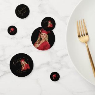 Elegant Black & Gold Graduation  Confetti