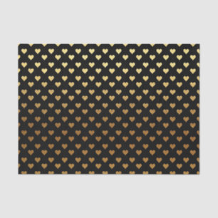 elegant black gold heart pattern wrap tissue paper