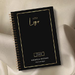 Elegant Black & Gold Logo Custom Business 2026 Planner<br><div class="desc">Stay organized and on brand with a custom branded planner with this Elegant Black & Gold Business Logo 2026 Planner design. Featuring a modern faux gold frame with space for your company logo, name and custom text. Simple, yet elegant, planner diary to help you stay organized - perfect for beauty...</div>