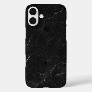 Elegant Black & Gold Marble iPhone 16 Plus Case