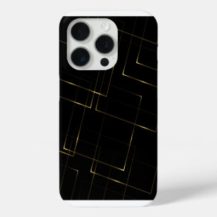 Elegant Black & Gold Marble iPhone 15 Pro Case