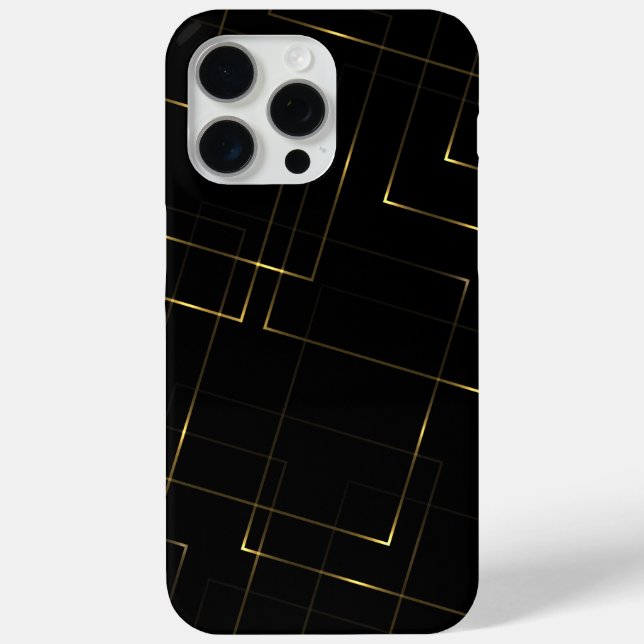 Elegant Black & Gold Marble Case-Mate iPhone Case (Back)