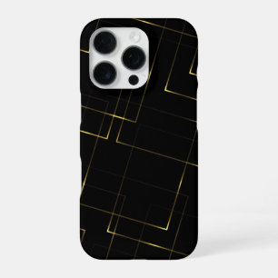 Elegant Black & Gold Marble iPhone 16 Pro Case