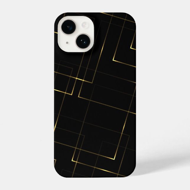 Elegant Black &amp; Gold Marble iPhone Case (Back)