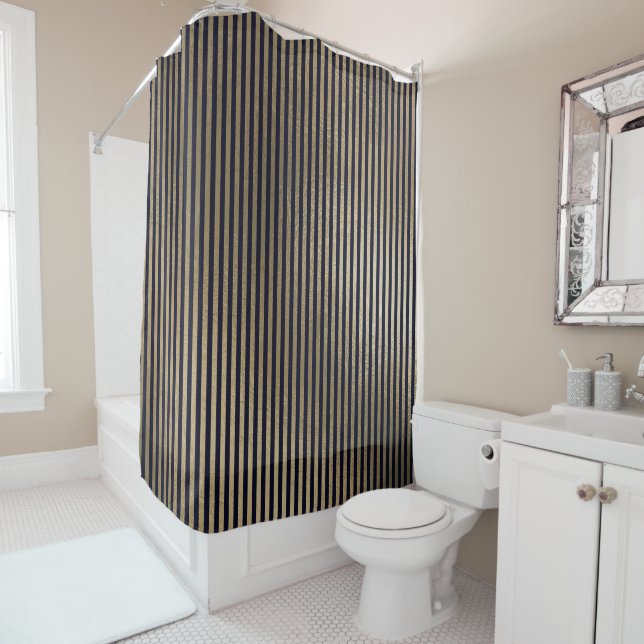 Elegant Black Gold Minimal Stripes Lines (In Situ)