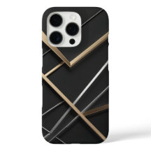 Elegant Black & Gold Modern iPhone Case