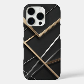 Elegant Black & Gold Modern iPhone Case