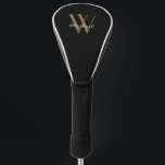 Elegant Black Gold Monogram Name Script Golf Head Cover<br><div class="desc">This elegant black background with gold monogram name in script and initial are great designs to add to this product. The interesting part here is that you can personalize it by adding your own name on a monogram. If you can not find what you want just email me at jraym48@gmail.com...</div>