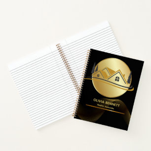 Elegant Black & Gold Notebook