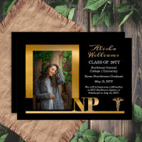 Elegant Black Gold NP Nurse Practitioner