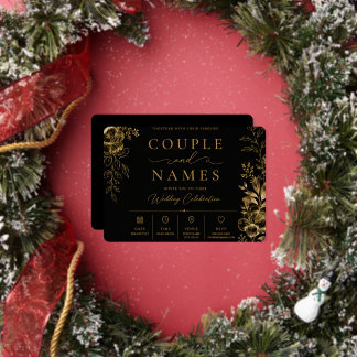 Elegant Black & Gold Personalized 