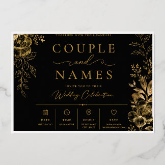 Elegant Black & Gold Personalized 