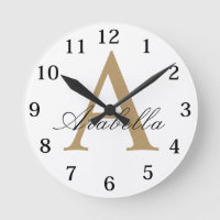 Elegant Black Gold Personalized Monogram Name