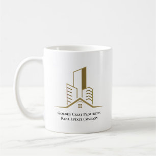 Elegant Black & Gold Personalized Realtor Coffee Mug