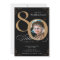 Elegant Black Gold Photo 80th Birthday Party