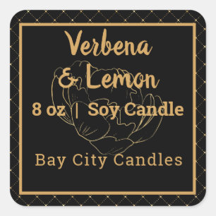 Elegant Black & Gold Product Labels