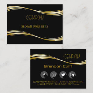 Elegant black gold professional  business card