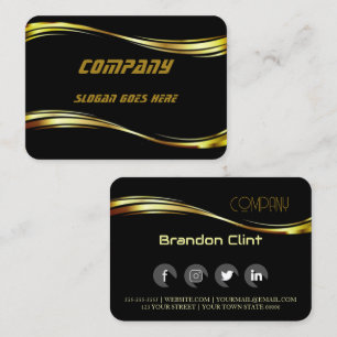 Elegant black gold professional business card