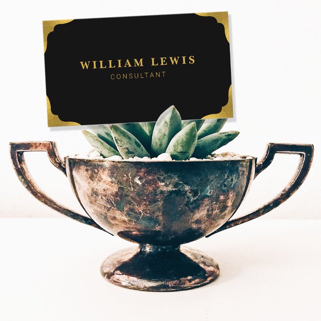 Elegant Black & Gold Professional Minimal Business Card (Creator Uploaded)