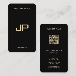 Elegant Black & Gold QR Code Luxury Premium Silk Business Card