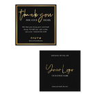 Elegant Black & Gold Script Logo Thank You Order