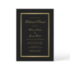 Elegant Black Gold Script Rehearsal Dinner