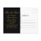 Elegant Black Gold Script Wedding Save the Date