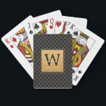 Elegant Black Gold Stylish Monogram Initial Script Playing Cards<br><div class="desc">Elegant Black Gold Stylish Monogram Initial Script Playing Cards. Features a luxury black and gold background.</div>