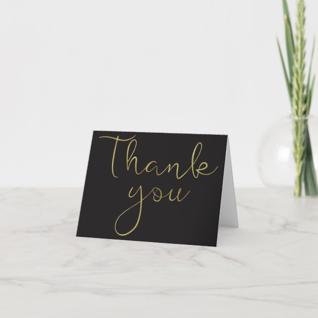 Elegant Black Gold Thank you (Front)
