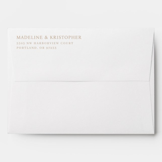 Elegant Black Gold Typographic Envelope (Back (Top Flap))