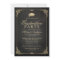 Elegant Black Gold Vintage Frame Graduation Party