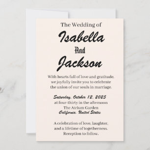 Elegant Black & Gold Wedding Invitation – Formal L
