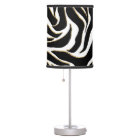 Elegant Black Gold Zebra White Animal Print