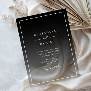 Elegant Black Gradient Acrylic Wedding Invitations