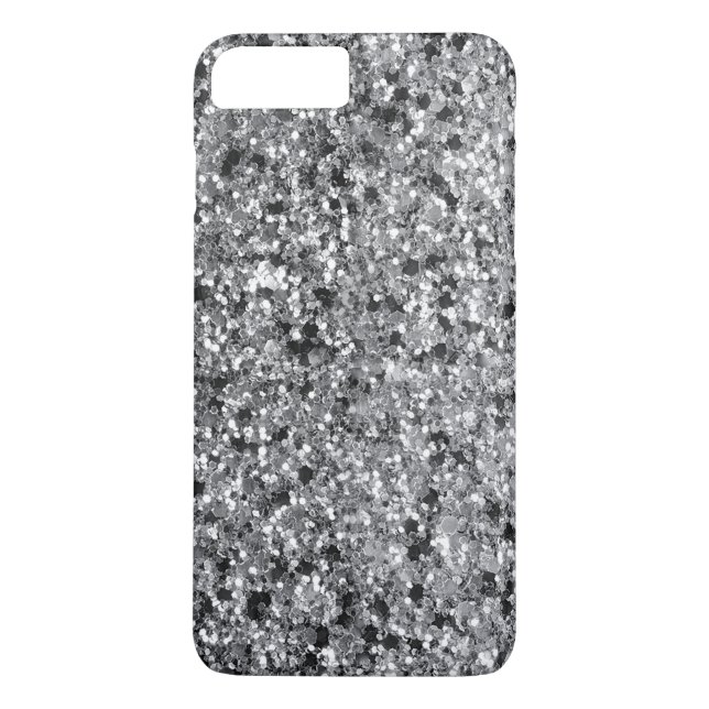 Elegant Black & Grey Faux Glitter GR 1 Case-Mate iPhone Case (Back)